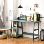 ASDRFYU Computer Desk With Shelves, 47.5in X 20in