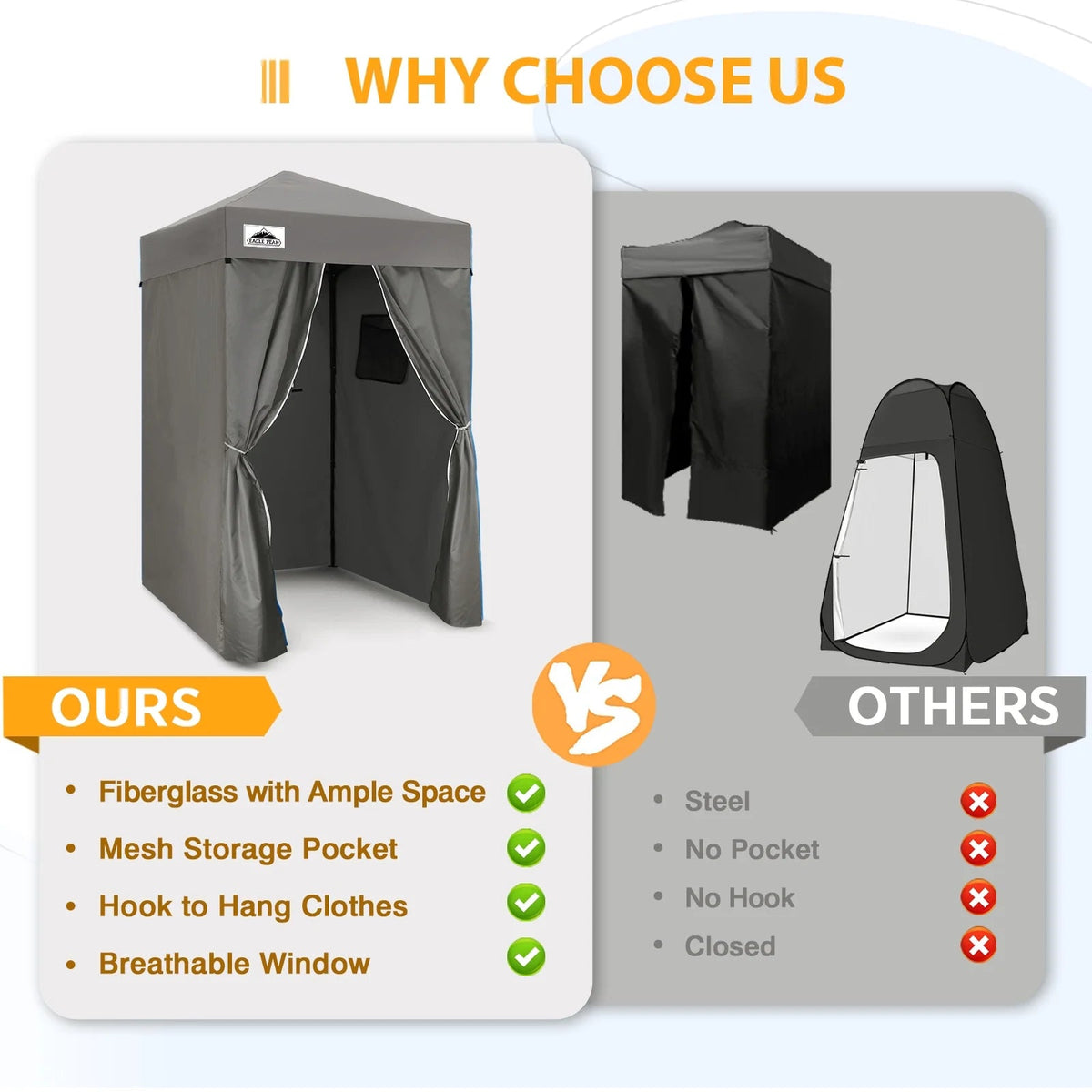EAGLE PEAK Ultra Compact 4 ft x 4 ft Pop-Up Changing Room Canopy - Flex