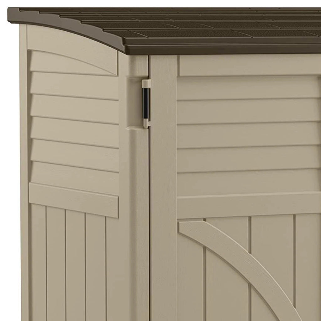 Suncast All-Weather Resin Horizontal Outdoor Storage Shed, 34 Cu. Ft., Taupe