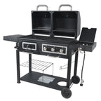 Dual Fuel Gas And Charcoal Combo Grill, Black With Stainless - GBC1793W