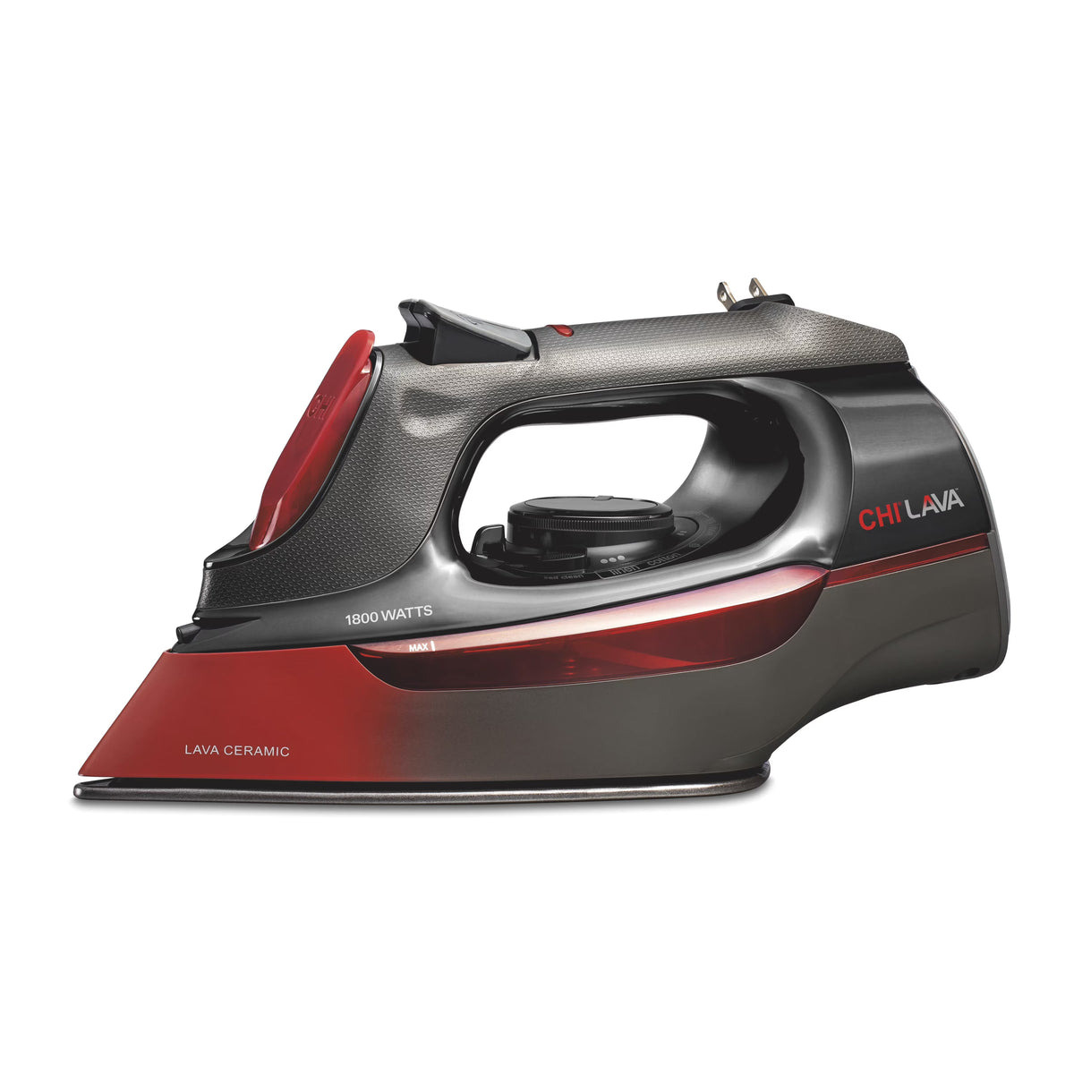 CHI Lava Steam Iron With Lava Ceramic Soleplate And Retractable Cord - Black