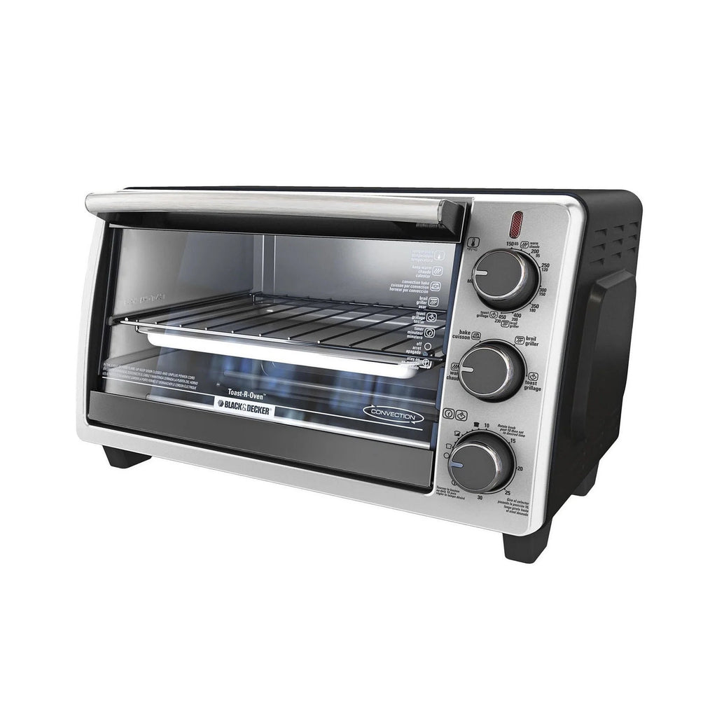 BLACK+DECKER 6-Slice Toaster Oven, Black - TO1950SBD