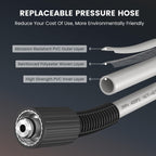 Giraffe Tools Grandfalls Retractable Wall Mount Pressure Washer Plus, 100ft Hose, 2900PSI, 2.2 GPM, Dark Silver - Grandfalls