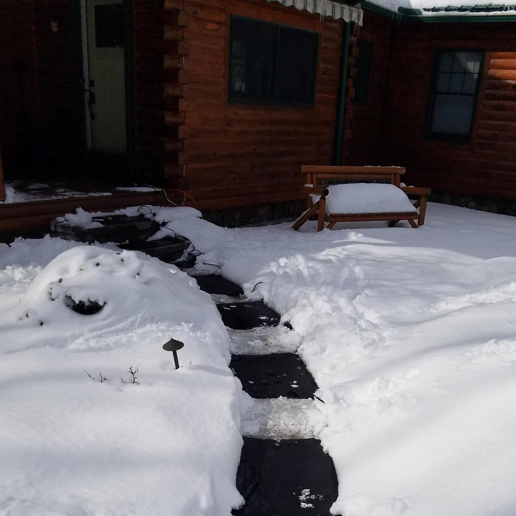 MEASUREMAN Snow Melting Mats - 20 x 60 Inch, 3 Pieces, Rubber Heated Mats