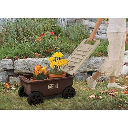 Ames Lawn Cart, 2 Cubic Foot, Plastic, 26.5W x 15D x 14H in - Lawn Buddy