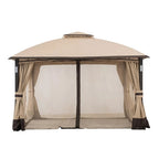 Moorehead Steel Patio Gazebo 12 Ft W x 10 Ft D