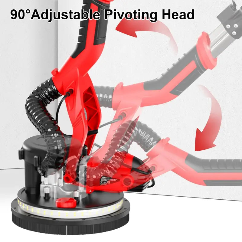 IMQUALI 750W Dustless Drywall Sander With 7 Variable Speeds, LED Light And Extension Pole