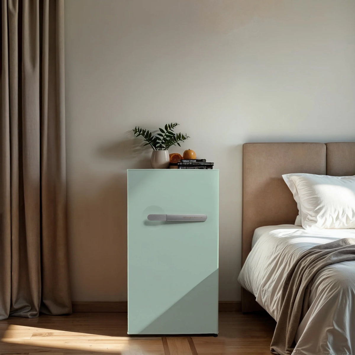 Frigidaire Retro Compact Fridge 3.1 cu. ft., Sage, 18.9 in W x 17.95 in L x 33.27 in H - EFR397