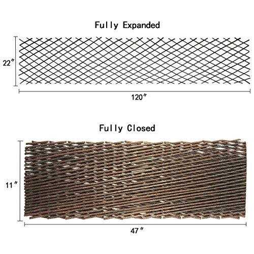 Glant Willow Expandable Garden Trellis Fence - 22X120 inch
