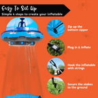 Joiedomi 9ft Tall Halloween Inflatable UFO Yard Decoration