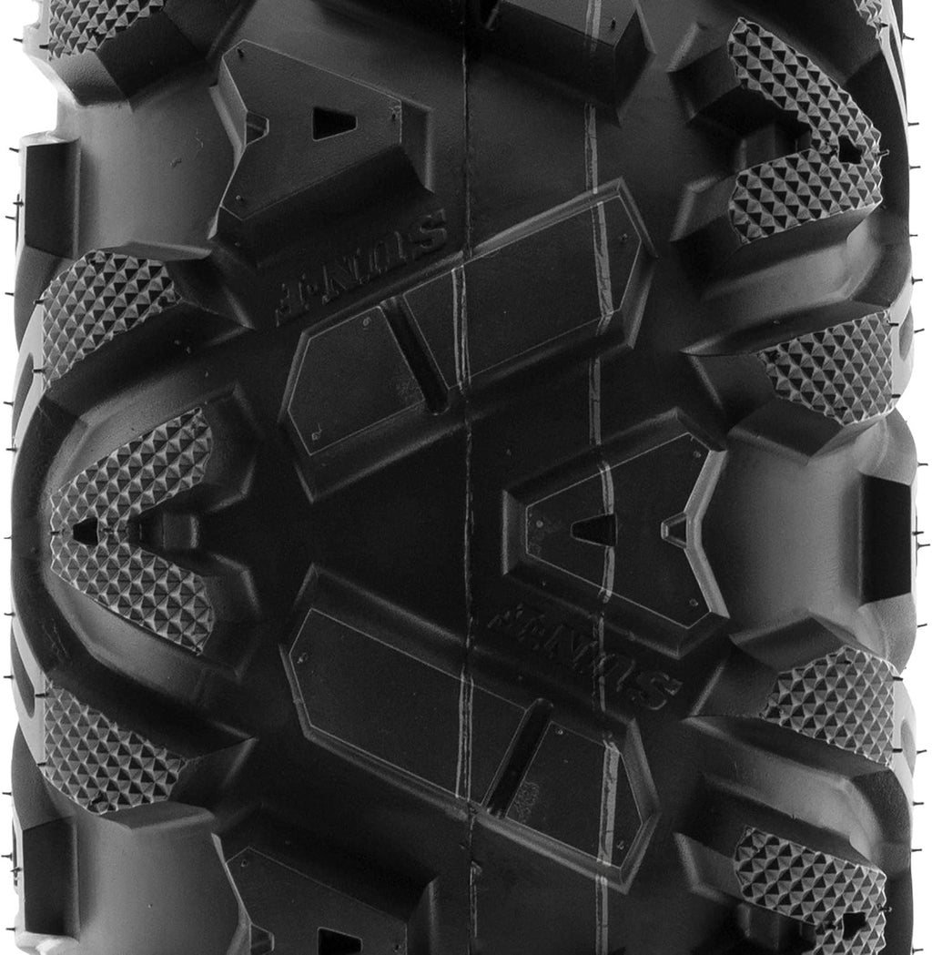 ATV UTV All-Terrain Replacement Tires Set Of 4, 25x8-12 Front And 25x10-12 Rear
