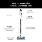 Shark Cordless Pro Stick Vacuum Cleaner With Clean Sense IQ And PowerFins+ Brushroll - IZ560H
