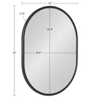 Capsule Framed Wall Mirror, 16x48, 18x24, 22x34, 24x36, Black, Bronze, Gold, Gray, Silver, Antique-Bronze