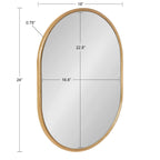 Capsule Framed Wall Mirror, 16x48, 18x24, 22x34, 24x36, Black, Bronze, Gold, Gray, Silver, Antique-Bronze