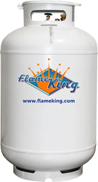 Flame King Vertical Propane Tank 420LB - White