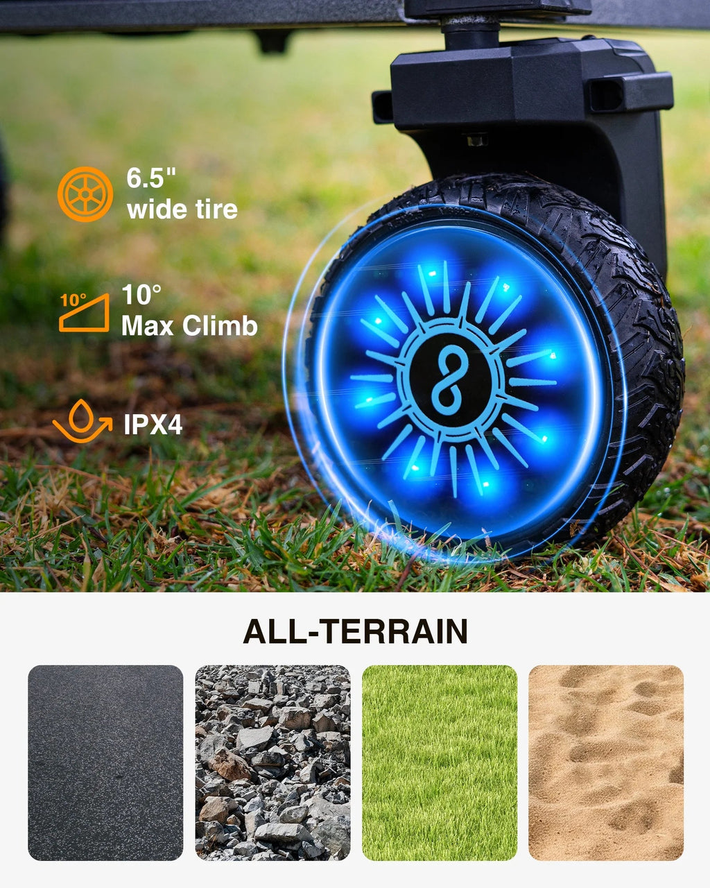 KEESTP Electric Utility Wagon, 300W, 330 Pounds, 6.5 Inch All-Terrain Wheels
