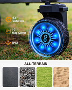 KEESTP Electric Utility Wagon, 300W, 330 Pounds, 6.5 Inch All-Terrain Wheels