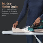 Conair Turbo ExtremeSteam 1875 Watt 2-in-1 Handheld Fabric Steamer and Iron, Black/Green - GS107