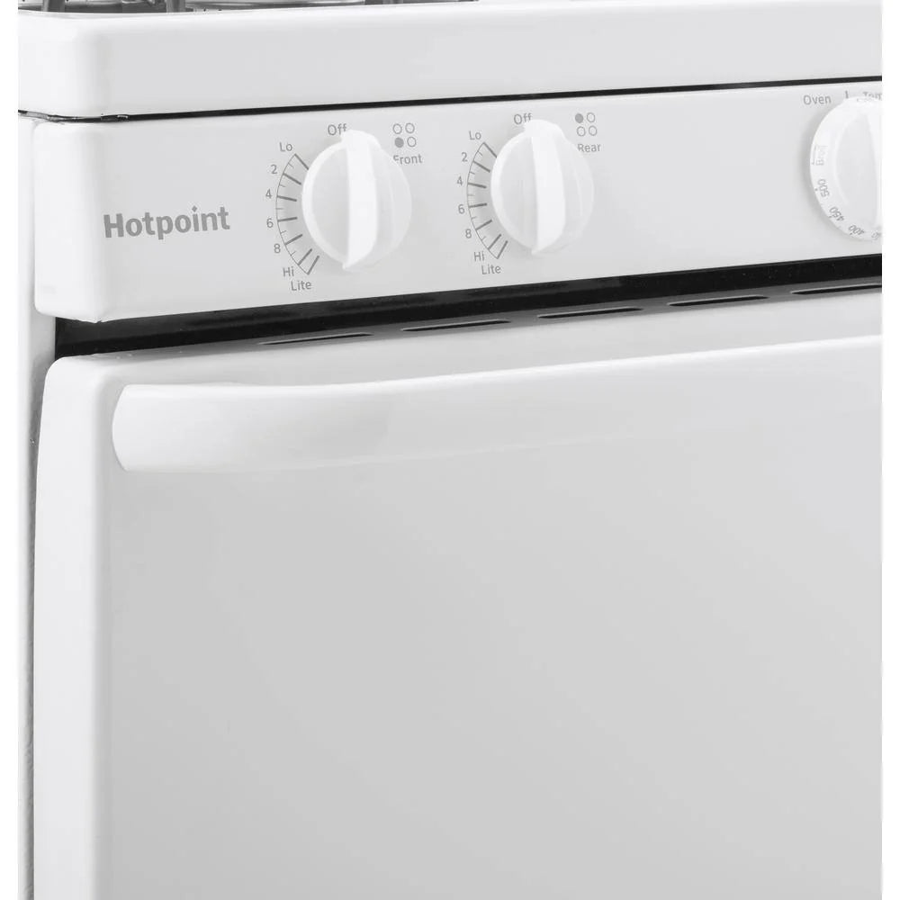 Hotpoint Freestanding Electric Range, 20 in, 4 Burner, White