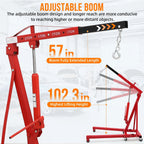 GARVEE 2 Ton Folding Hydraulic Engine Hoist With Lever