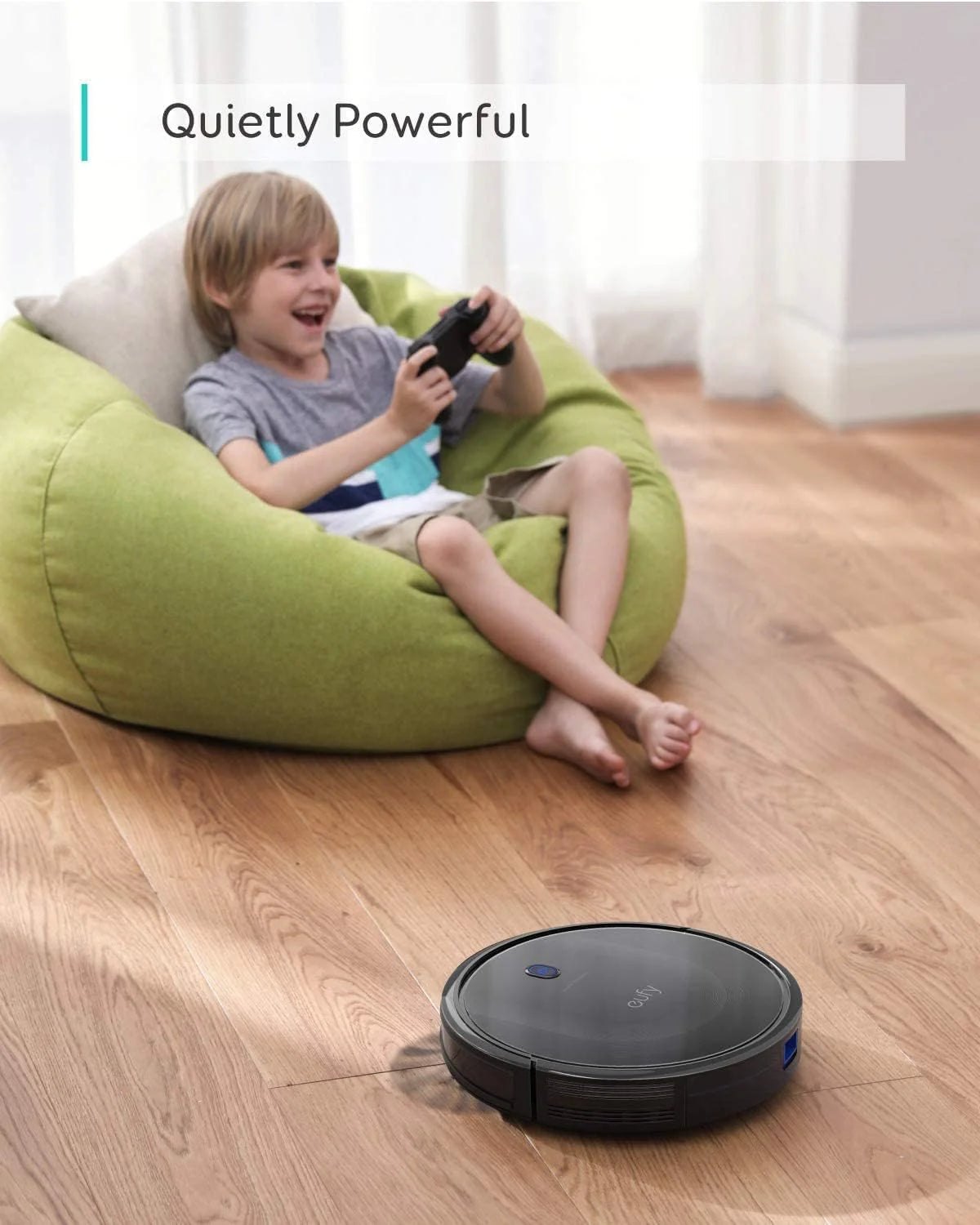 eufy Robot Vacuum, 5,000 Pa Suction, iPath Laser Navigation, Black, 12.8in x 13in x 4in - T2267111