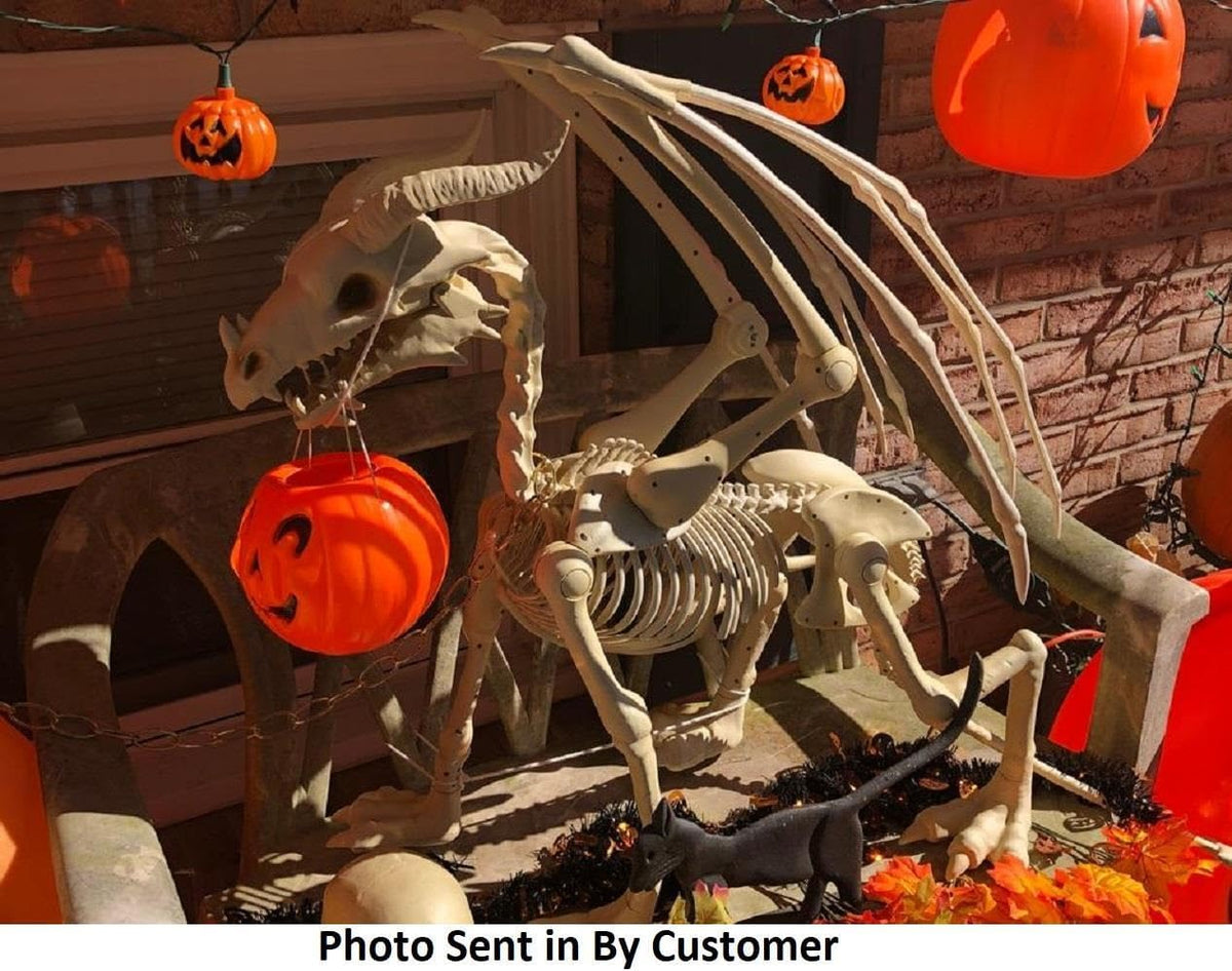 Pterosaur Skeleton Halloween Decoration - 4ft, 49in Long x 36in High