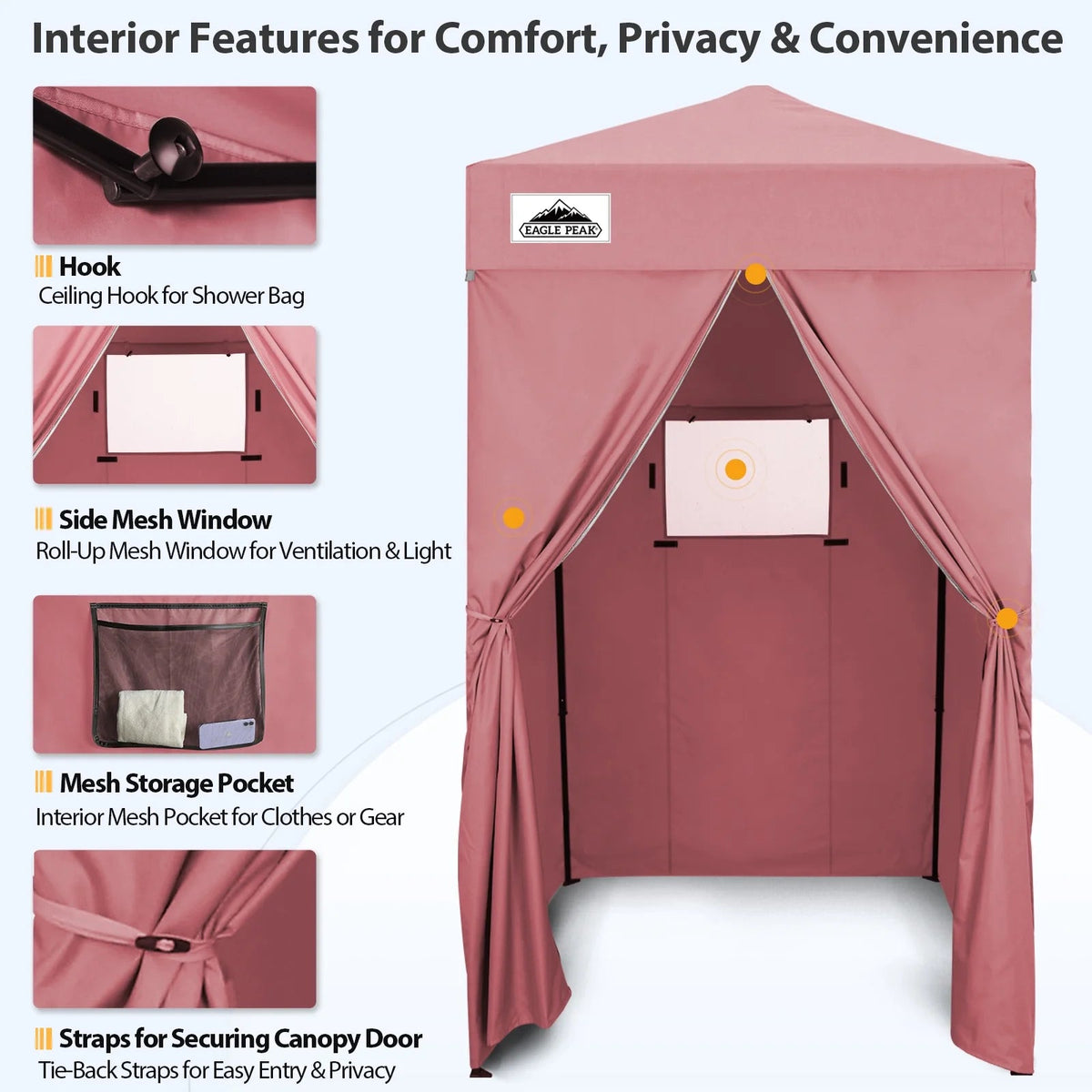 EAGLE PEAK Ultra Compact 4 ft x 4 ft Pop-Up Changing Room Canopy - Flex