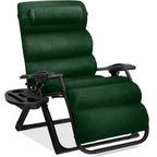 Best Choice Products Oversized Zero Gravity Folding Recliner With Removable Cushion And Side Tray - Fossil Gray