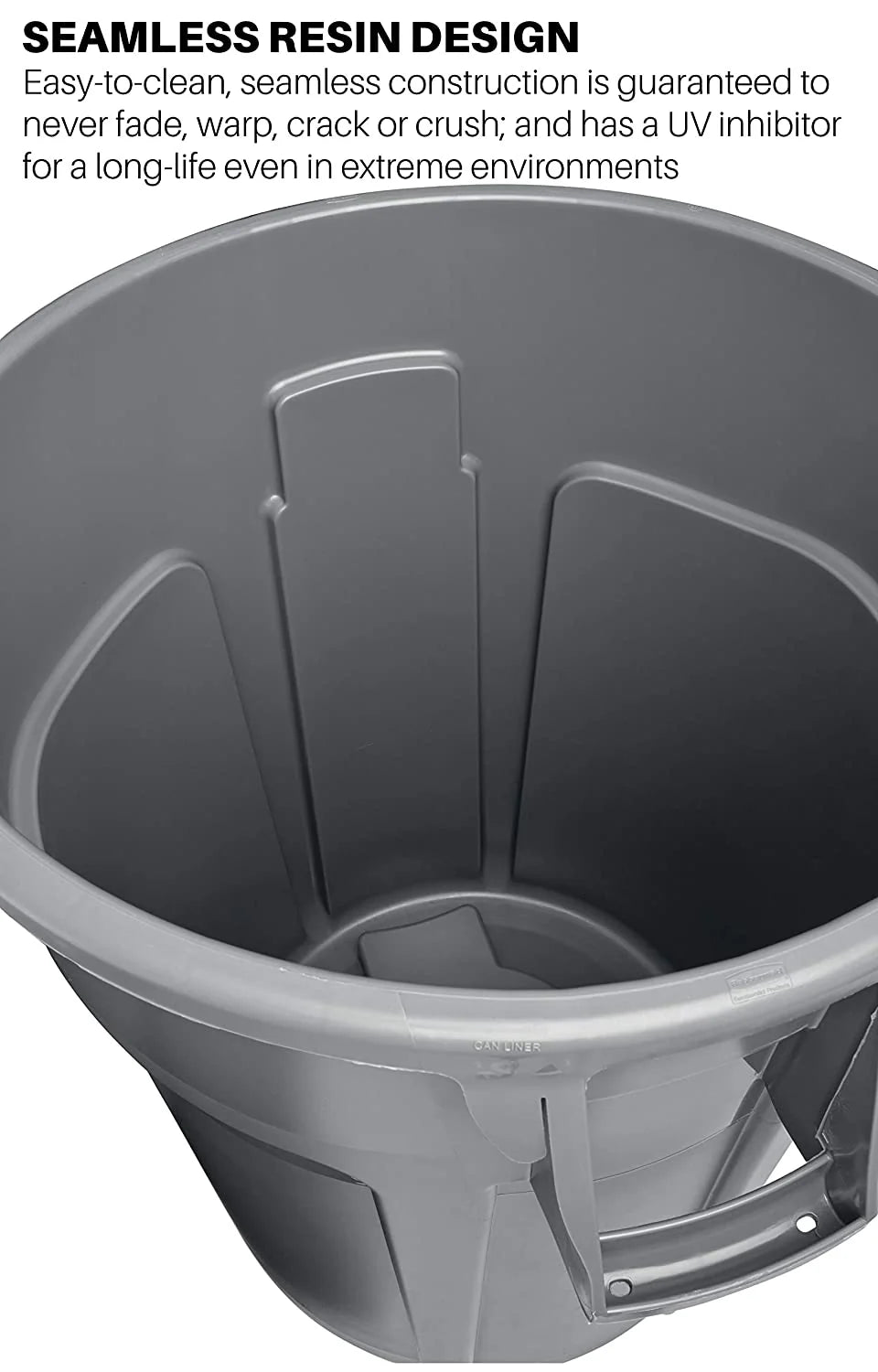 Yellow Heavy-Duty Trash Can - Pack Of 6