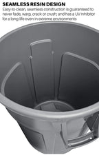 Yellow Heavy-Duty Trash Can - Pack Of 6