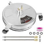 Twinkle Star 15 Inch Stainless Steel Pressure Washer Surface Cleaner With 2 Extension Wands And 2 Replacement Nozzles