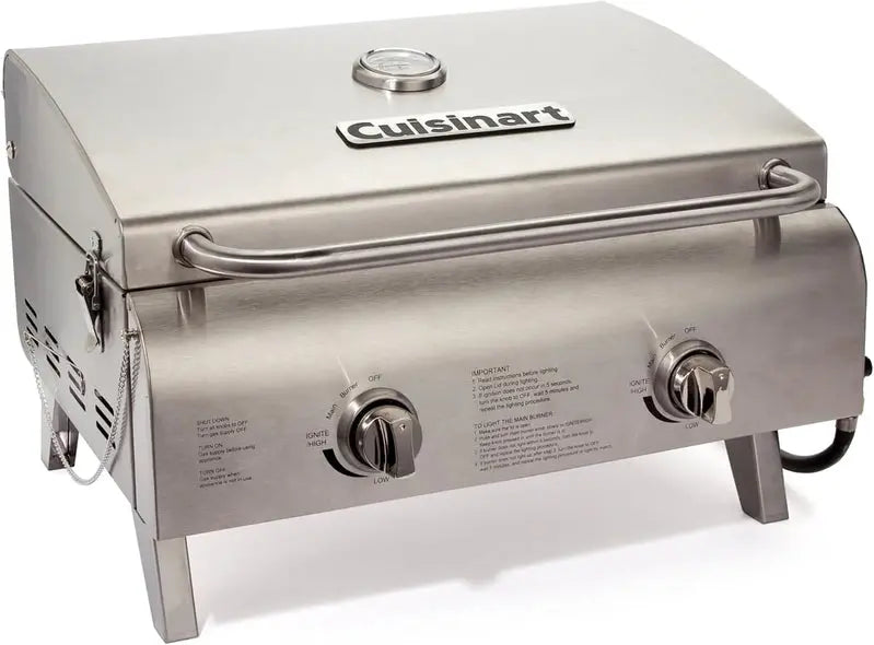 Cuisinart Chef's Style 2-Burner Propane Outdoor Tabletop Gas Grill - 20,000 BTU