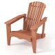 Solid Wood Adirondack Chair, Natural, 34 x 28 x 35 inch