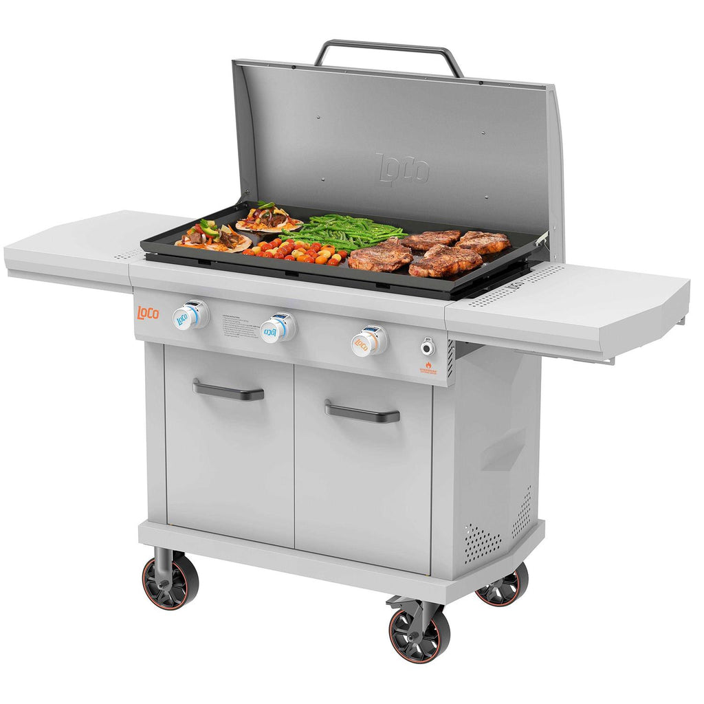 LoCo 3 Burner Liquid Propane Outdoor Griddle With Hood