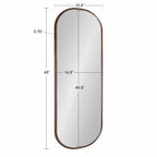 Capsule Framed Wall Mirror, 16x48, 18x24, 22x34, 24x36, Black, Bronze, Gold, Gray, Silver, Antique-Bronze