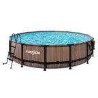Funsicle Oasis Round Above-Ground Pool 14-ft x 42-in Gray