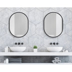Capsule Framed Wall Mirror, 16x48, 18x24, 22x34, 24x36, Black, Bronze, Gold, Gray, Silver, Antique-Bronze