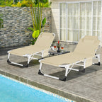 Slsy 5-Position Adjustable Folding Lounge Chair And Cot - 75.2" x 25.6" x 11.8"
