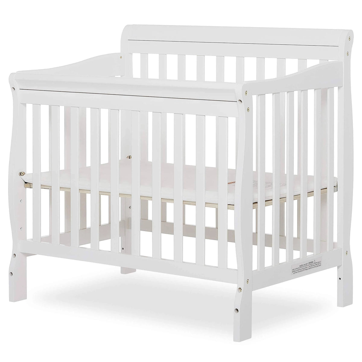 Aden 4-in-1 Convertible Mini Crib, White