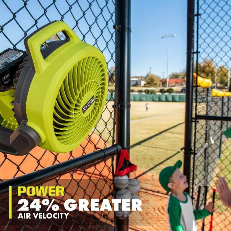 RYOBI ONE+ 18V Cordless Hybrid Whisper Series 7-1/2 in Fan Kit With 2.0 Ah Battery And Charger - PCL811KN