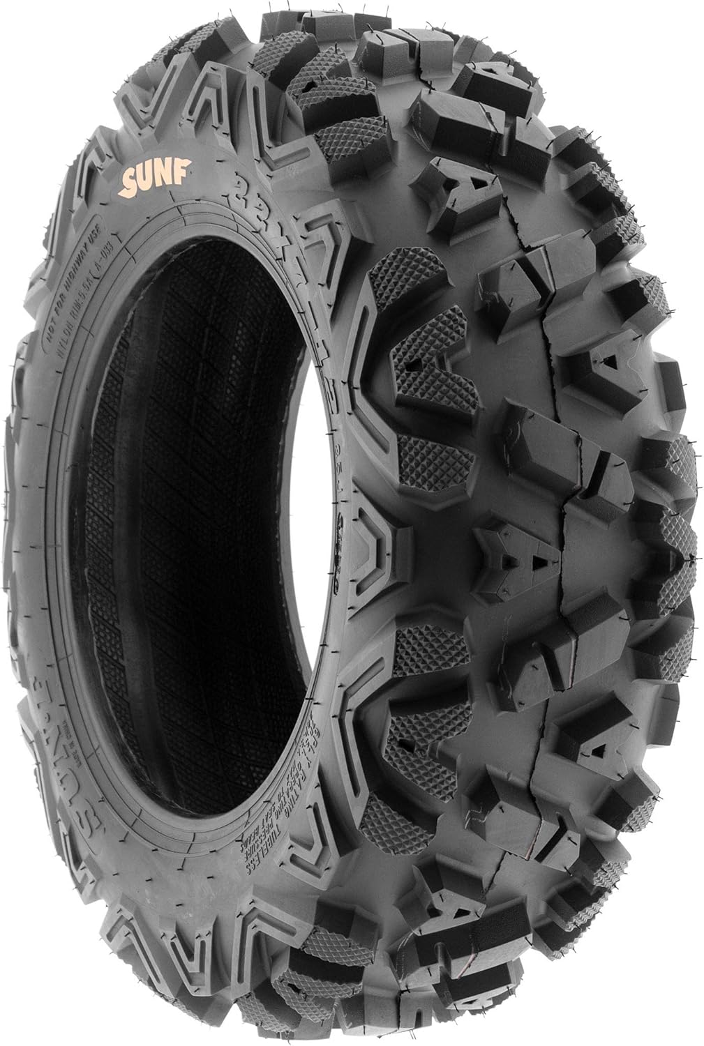 ATV UTV All-Terrain Replacement Tires Set Of 4, 25x8-12 Front And 25x10-12 Rear