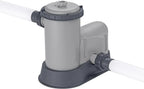 Steel Pro MAX 14 Foot x 48 Inch Round Steel Frame Above Ground Pool Set With 1,000 Filter Pump, Ladder And Cover - Gray