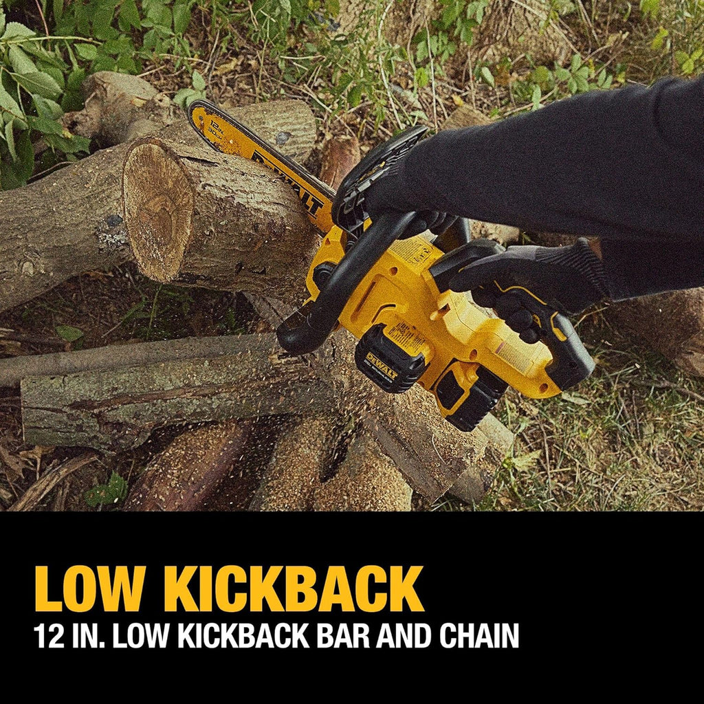 DEWALT 20V MAX 12 in Cordless Chainsaw Kit With Battery And Charger - DCCS621P1