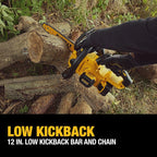 DEWALT 20V MAX 12 in Cordless Chainsaw Kit With Battery And Charger - DCCS621P1