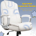 High-Back Ergonomic Leather Executive Office Chair, 400 lb Capacity
