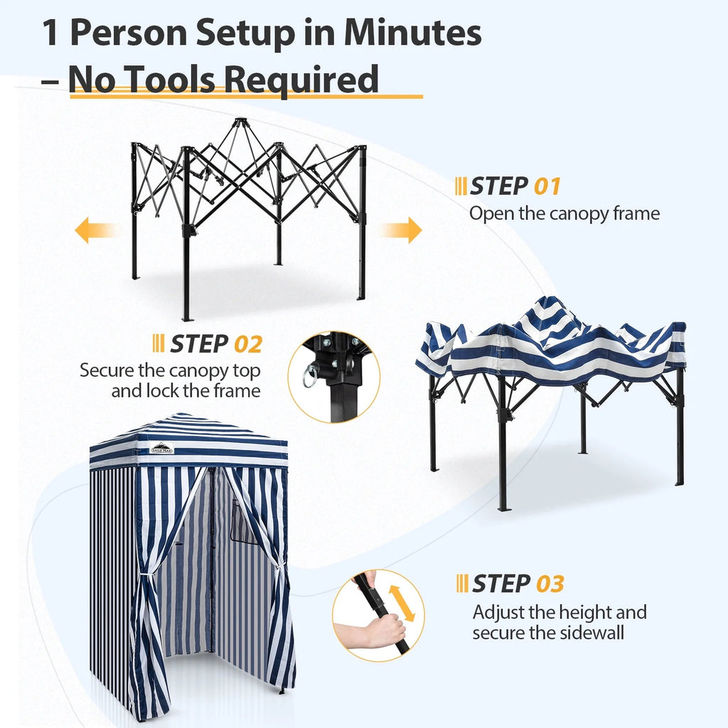EAGLE PEAK Ultra Compact 4 ft x 4 ft Pop-Up Changing Room Canopy - Flex