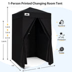 EAGLE PEAK Ultra Compact 4 ft x 4 ft Pop-Up Changing Room Canopy - Flex