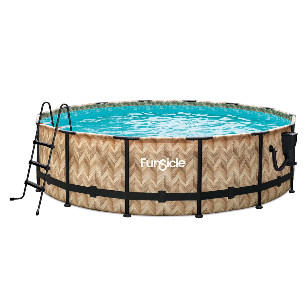 Funsicle Oasis Round Above-Ground Pool 14-ft x 42-in Gray