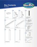 WamBam White Vinyl Picket Fence Panel Kit, 4ft H x 6ft W, 1 Panel + 1 Post - BL19101
