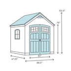 Outdoor Covington Storage Shed 7 1/2 ft W x 4 ft D